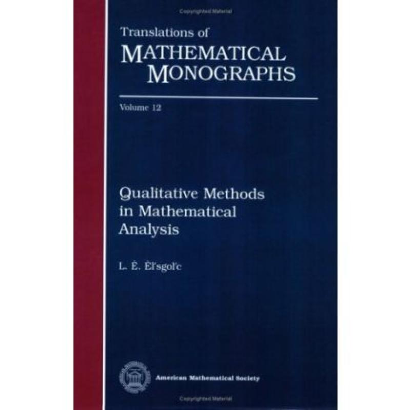 Qualitative Methods in Mathematical Analysis - ISBN13:9780821815625 - 澜 ...
